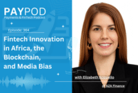 Elizabeth Rossiello discussing blockchain technology in the African finance system at AZA Finance.